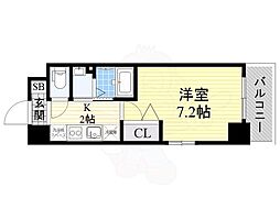 エスタシオン金山WEST 1Kの間取図画像