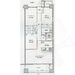 グラン・アベニュー名駅南 2SLDKの間取図画像