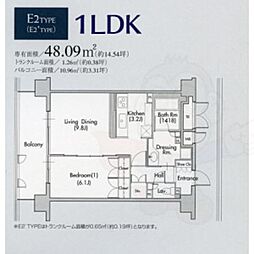グラン・アベニュー名駅 1LDKの間取図画像