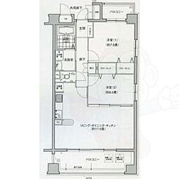 グラン・アベニュー名駅南 2LDKの間取図画像