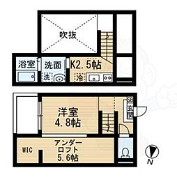 インフィニウム ワンルームの間取図画像