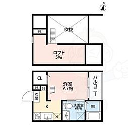ラウレアハイツ ワンルームの間取図画像