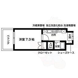ルーチェ栄 1Kの間取図画像