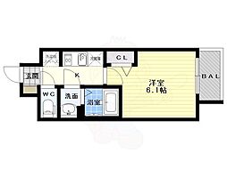 プレサンス広小路通葵 1Kの間取図画像