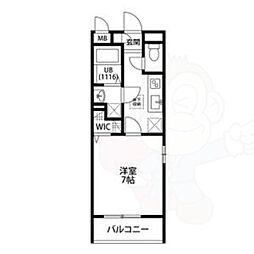 レキップ 1Kの間取図画像