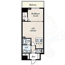 アーバンパーク日吉 1LDKの間取図画像