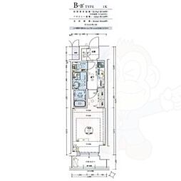 エステムコート名古屋今池アーバンゲート 1Kの間取図画像