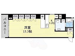 スクエア名駅南 ワンルームの間取図画像