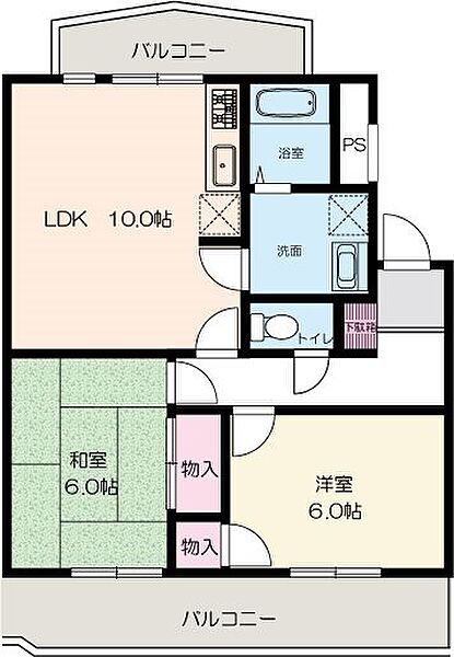 ガーデンハイツ　シグマ1 303｜埼玉県川越市大字寺尾(賃貸マンション2LDK・3階・54.00㎡)の写真 その2