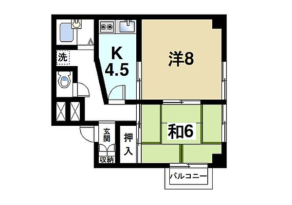 サンパレス21奈良II ｜奈良県奈良市北之庄町(賃貸マンション2K・3階・39.24㎡)の写真 その2