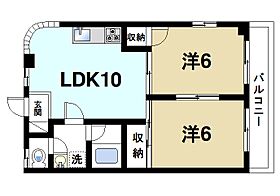 グローバルプラザ  ｜ 奈良県生駒市俵口町（賃貸マンション2LDK・3階・44.40㎡） その2