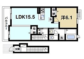 HeritageI  ｜ 奈良県奈良市中山町（賃貸アパート1LDK・2階・54.10㎡） その2