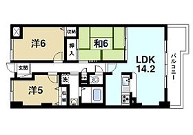 ヴィルヌーブ学園前IIIセンフォニ  ｜ 奈良県奈良市学園中5丁目（賃貸マンション3LDK・3階・70.01㎡） その2