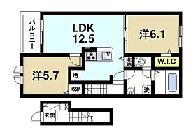 フォレ・リヴェールII  ｜ 奈良県大和郡山市新町（賃貸アパート2LDK・2階・56.44㎡） その1