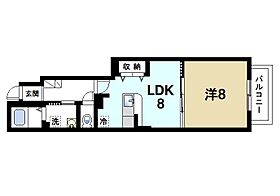 エクセルコートB  ｜ 奈良県奈良市宝来4丁目（賃貸アパート1LDK・1階・40.10㎡） その2