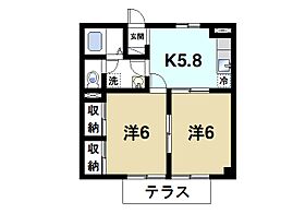 ラフィーネ生駒  ｜ 奈良県生駒市西松ケ丘（賃貸アパート2K・1階・40.57㎡） その2