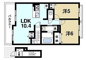 奈良県桜井市大字桜井（賃貸アパート2LDK・2階・57.55㎡） その2