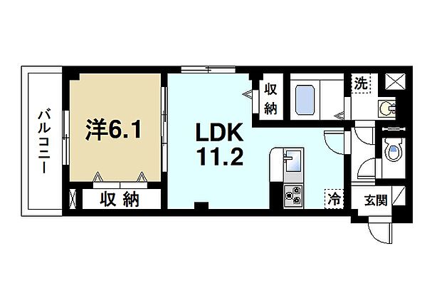 プラトウハウス ｜奈良県奈良市大安寺2丁目(賃貸マンション1LDK・3階・42.94㎡)の写真 その2