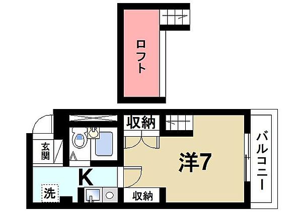 シティパレスやすらぎの道P-6 ｜奈良県奈良市南京終町2丁目(賃貸マンション1K・2階・18.58㎡)の写真 その2