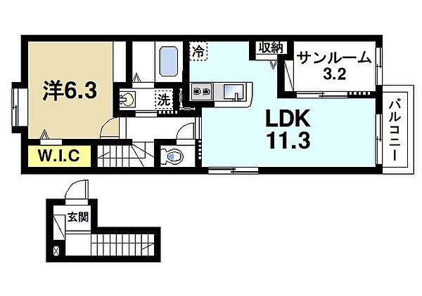 万葉まほら荘 ｜奈良県奈良市南京終町4丁目(賃貸アパート1LDK・2階・50.74㎡)の写真 その2