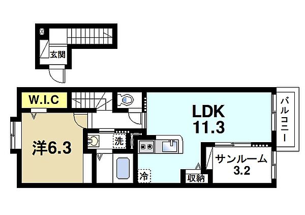 万葉まほら荘 ｜奈良県奈良市南京終町4丁目(賃貸アパート1LDK・2階・50.74㎡)の写真 その2