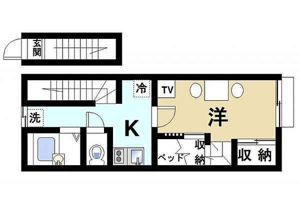 レオパレスＷＩＬＬ南郡山 ｜奈良県大和郡山市南郡山町(賃貸アパート1K・2階・26.08㎡)の写真 その2