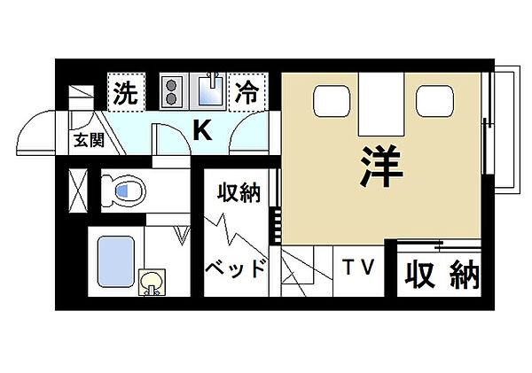 レオパレス大和郡山 ｜奈良県大和郡山市南郡山町(賃貸アパート1K・2階・22.09㎡)の写真 その2