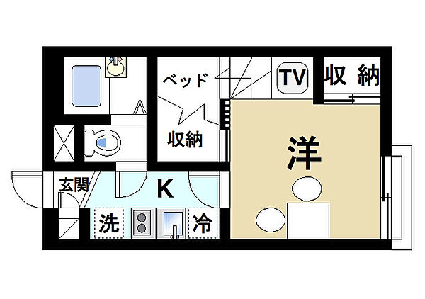 レオパレスシプレII ｜奈良県大和郡山市城南町(賃貸アパート1K・1階・19.87㎡)の写真 その2