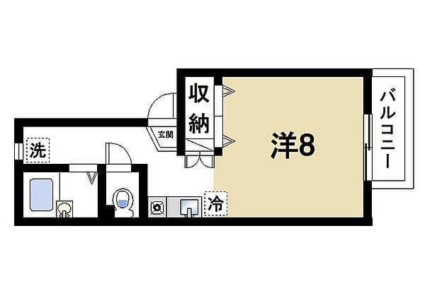 シティロイヤル富雄北 ｜奈良県奈良市富雄北2丁目(賃貸アパート1R・1階・24.00㎡)の写真 その2