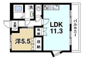 リバティヒルズ朝霧  ｜ 奈良県生駒市小明町（賃貸マンション1LDK・2階・41.04㎡） その2