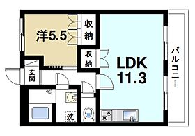 リバティヒルズ朝霧  ｜ 奈良県生駒市小明町（賃貸マンション1LDK・2階・41.04㎡） その2