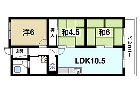 帝塚山ガーデンハイツ2号  ｜ 奈良県奈良市帝塚山6丁目（賃貸マンション3LDK・1階・60.49㎡） その2