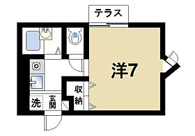 ウイング  ｜ 奈良県奈良市青野町2丁目（賃貸アパート1R・1階・23.50㎡） その2