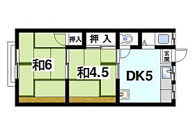 山下ハウス  ｜ 奈良県奈良市秋篠三和町1丁目（賃貸アパート2K・2階・32.20㎡） その2