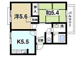 パティオB  ｜ 奈良県大和郡山市額田部北町（賃貸アパート2K・2階・39.50㎡） その2