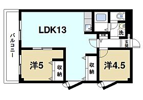 トリミティー中西ビル  ｜ 奈良県奈良市鳥見町1丁目（賃貸マンション2LDK・3階・52.00㎡） その2