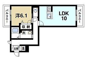 メルベーユ西松ヶ丘  ｜ 奈良県生駒市西松ケ丘（賃貸マンション1LDK・3階・47.65㎡） その2