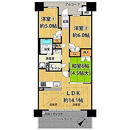 メゾンドール堺ザビエル公園 3LDKの間取図画像