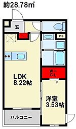 間取図画像 1LDK