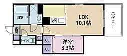 リアンレガーロ東比恵ステーション 5階1LDKの間取り
