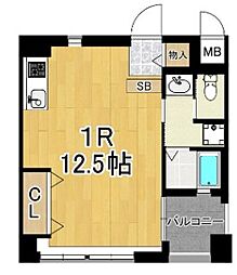 バリハウス ワンルームの間取図画像