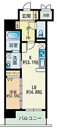 サニークレスト須崎町 1LDKの間取図画像