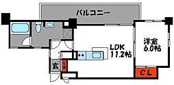 シーフォート香椎浜 1LDKの間取図画像