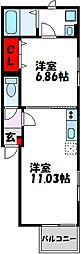 ポラリス南福岡 1LDKの間取図画像