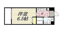 ラセット博多 1Kの間取図画像