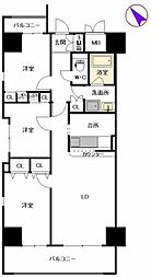 シャーメゾンステージ博多 3LDKの間取図画像