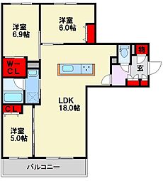 西鉄天神大牟田線 大橋駅 4.2km 3階/-
