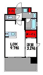 グランフォーレ六本松スタイル 1LDKの間取図画像