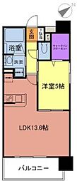 プレスタイル博多駅南2 1LDKの間取図画像