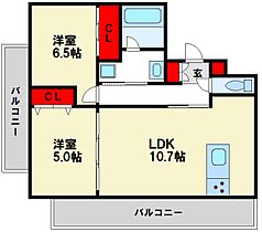 Quintet　Minami　Fukuoka  ｜ 福岡県福岡市博多区三筑２丁目（賃貸マンション2LDK・2階・51.67㎡） その2